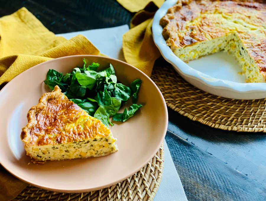 Green Chili and Corn Quiche The Town Tarte