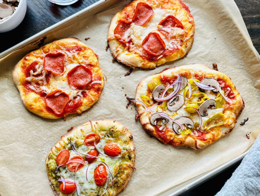 Easy Frozen Dinner Roll Pizzas - The Town Tarte